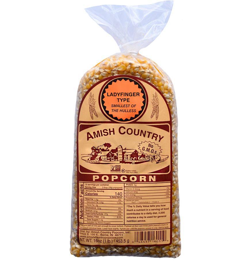 Amish Country Popcorn | Ladyfinger Amish Country Popcorn | Ladyfinger