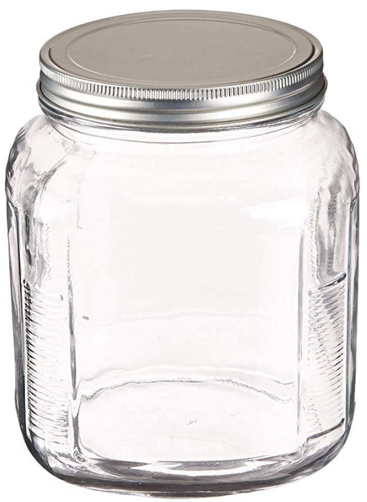 Anchor Hocking Cracker Jar with Chrome Lid Anchor Hocking Cracker Jar with Chrome Lid