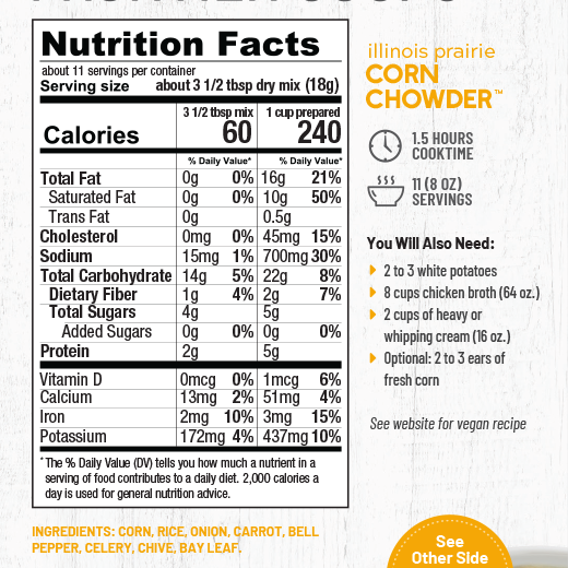 Anderson House Hearty Meals | Illinois Prairie Corn Chowder Mix Anderson House Hearty Meals | Illinois Prairie Corn Chowder Mix