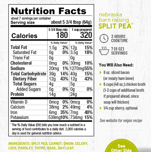 Anderson House Hearty Meals | Nebraska Barn Raising Split Pea Soup Mix Anderson House Hearty Meals | Nebraska Barn Raising Split Pea Soup Mix