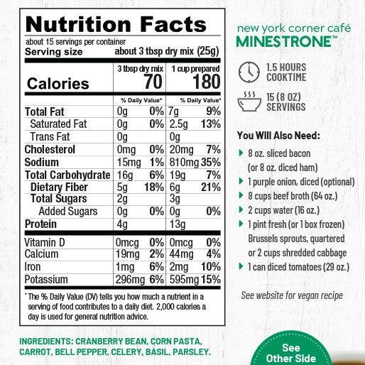 Anderson House Hearty Meals | New York Corner Minestrone Soup Mix Anderson House Hearty Meals | New York Corner Minestrone Soup Mix