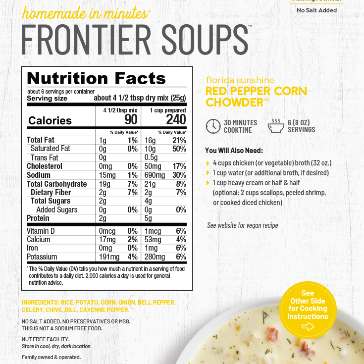 Anderson House Homemade in Minutes | Florida Sunshine Red Pepper Corn Chowder Mix Anderson House Homemade in Minutes | Florida Sunshine Red Pepper Corn Chowder Mix