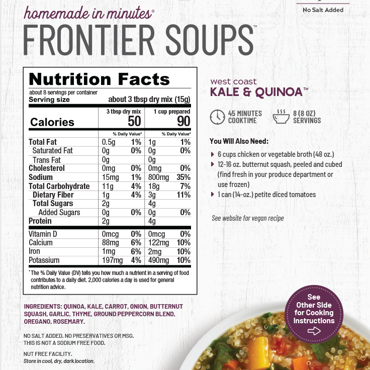 Anderson House Homemade in Minutes | West Coast Kale & Quinoa Soup Mix Anderson House Homemade in Minutes | West Coast Kale & Quinoa Soup Mix