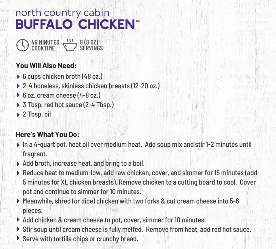 Anderson House Soup Mix – North Country Cabin Buffalo Chicken Soup Anderson House Soup Mix – North Country Cabin Buffalo Chicken Soup