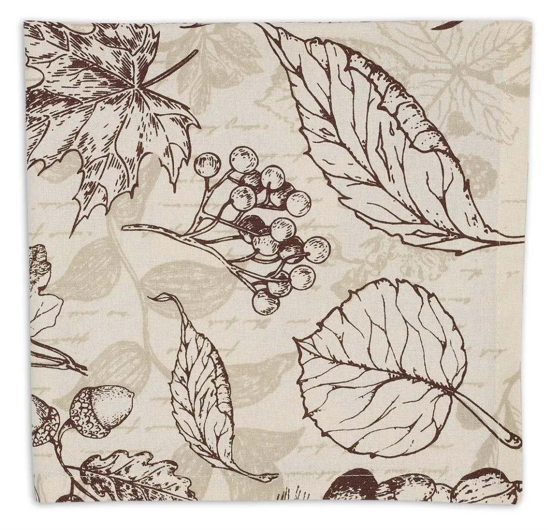 Fall Cloth Napkins Autumn Botanical Fall Cloth Napkins