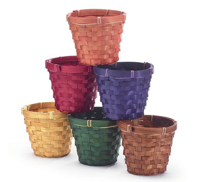 Bamboo Basket 6" Color Bamboo Basket 6" Color