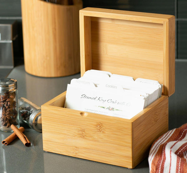 Bamboo Recipe Box