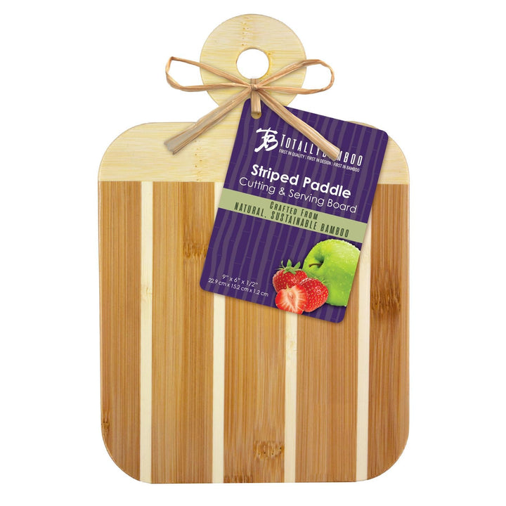 Bamboo Striped Paddle Serving & Cutting Board