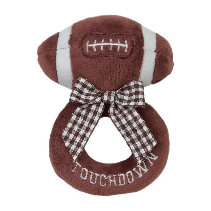 Bearington Baby Collection| Touchdown Football Ring Rattle Bearington Baby Collection| Touchdown Football Ring Rattle