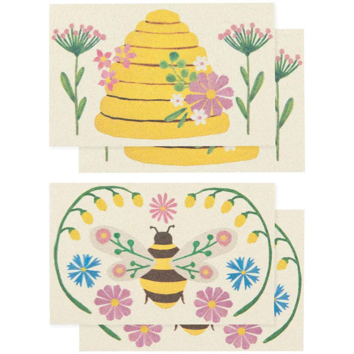 Pop Up Sponges Set of 4 Assorted Bee Garden Pop Up Sponges Set of 4 Assorted