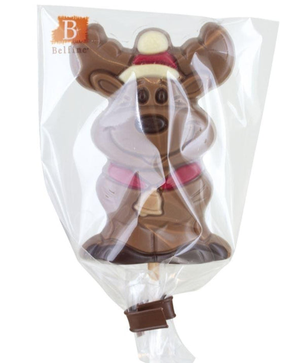 Belfine Milk Chocolate Lollipop | Reindeer Belfine Milk Chocolate Lollipop | Reindeer