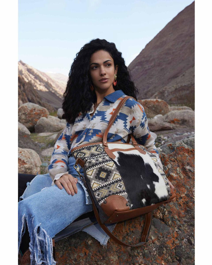 Bison Ridge Hair-on Hide Tote Bag Bison Ridge Hair-on Hide Tote Bag