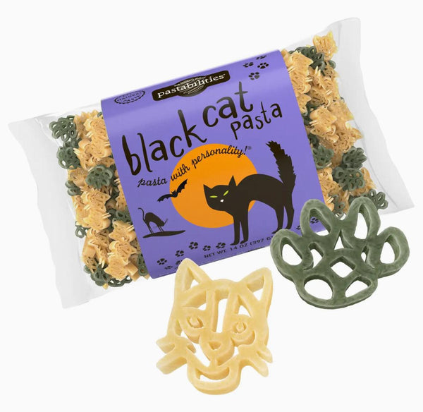 Black Cat Halloween Shaped Pasta