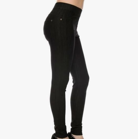 Denim Leggings Black