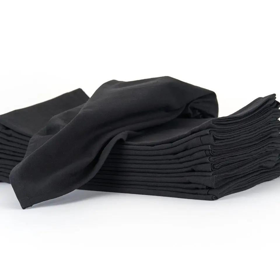 Flour Sack Towels, Tea Towels 27"x27" Black Flour Sack Towels, Tea Towels 27"x27"