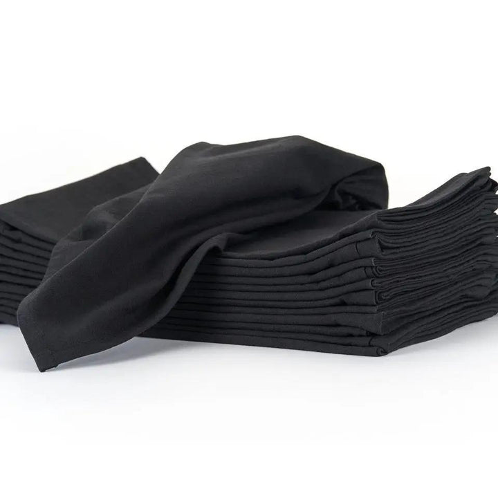 Flour Sack Towels, Tea Towels 27"x27" Black Flour Sack Towels, Tea Towels 27"x27"