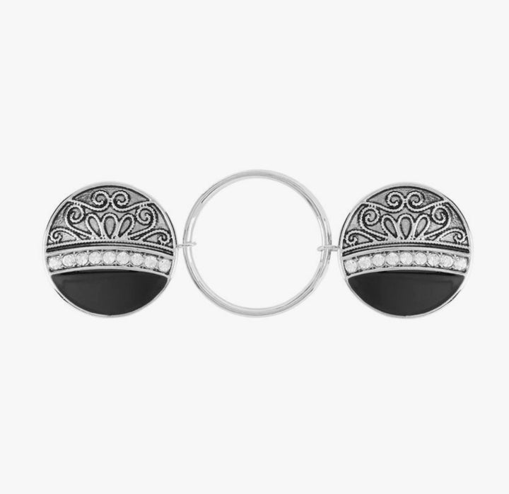 COCO + CARMEN Embrace Fashion Fastener Black Silver