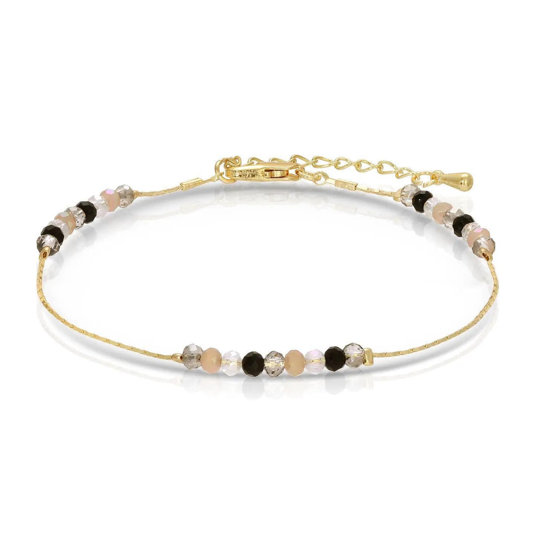 My Fun Colors Anklets Ankle Bracelets Black-Taupe-14k Gold My Fun Colors Anklets Ankle Bracelets