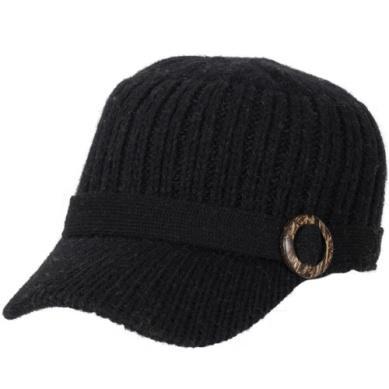 Women's Knit Wool Blend Baseball Cap | Dillman Black