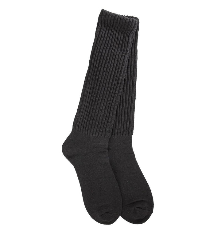 World's Softest® Socks Weekend Slouch Crew Black