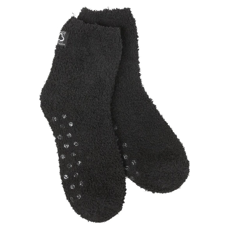 World's Softest® Women's Cozy Quarter Sock with Grippers Black