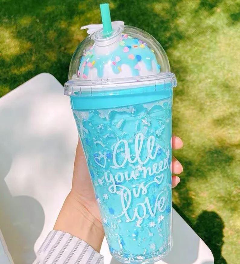 Ice Cream Sundae Tumbler Blue Bubble Gum