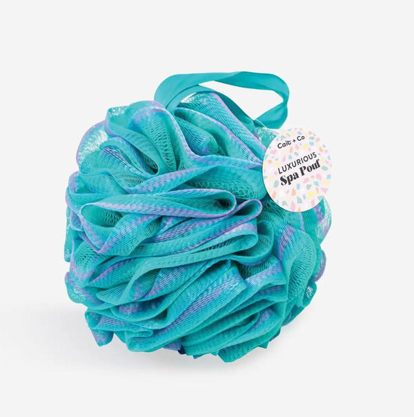 Cait & Co. Gem Luxurious Spa Pouf Blue & Teal