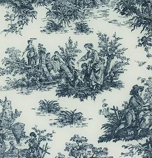 Decorative Silicone Lillie Pad Coaster | Toile Blue Toile Decorative Silicone Lillie Pad Coaster | Toile