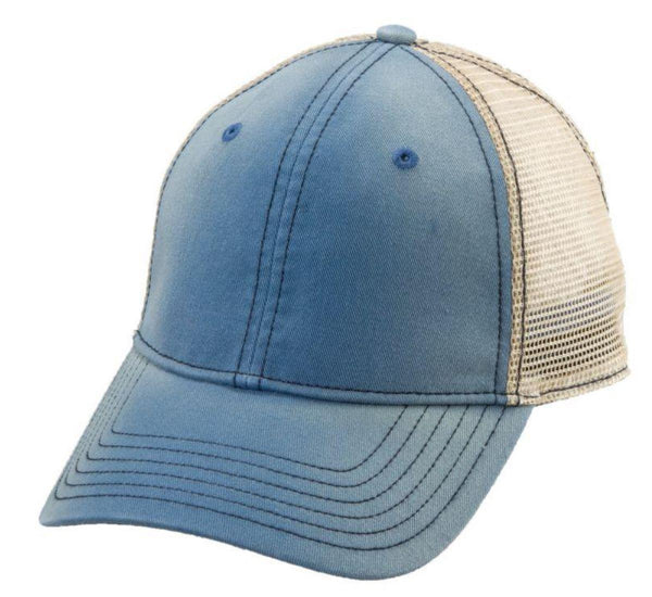 Unstructured Cotton with Mesh Baseball Cap | Spruce Blue