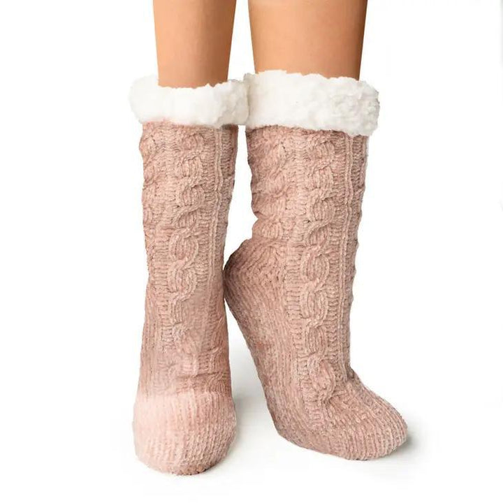 Beyond Soft Chenille Slipper Socks Blush