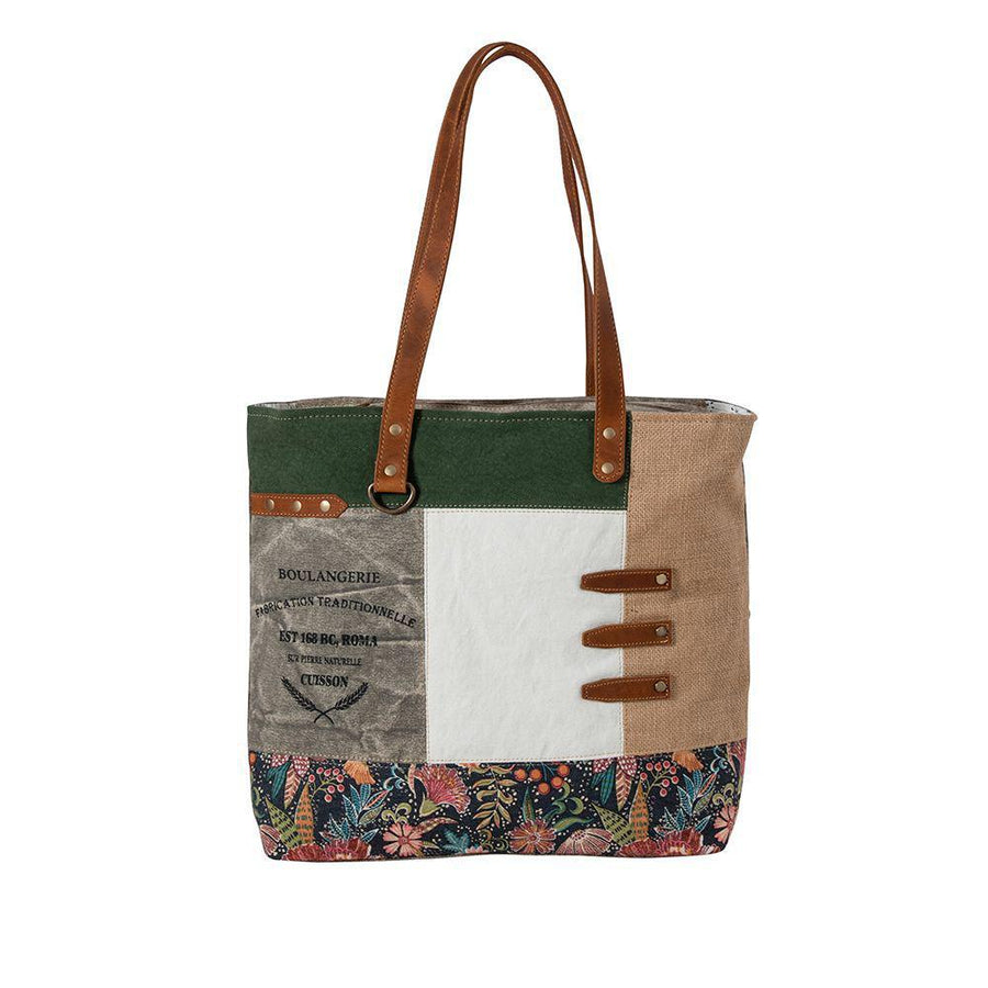 Boulangerie Floral Trim Tote Bag Boulangerie Floral Trim Tote Bag