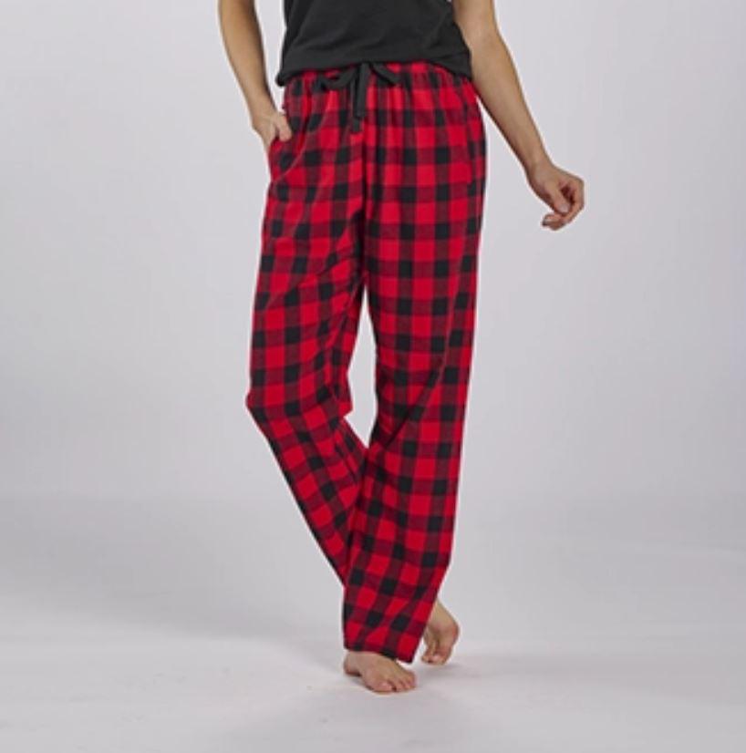 Boxercraft Women's Haley Black/White Buffalo Plaid Flannel Pajama