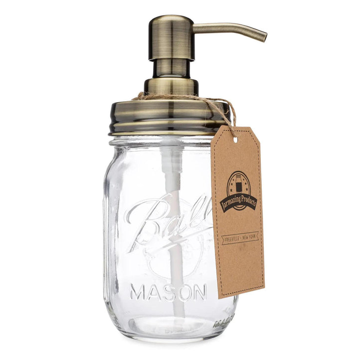 Vintage Inspired Mason Jar Soap Dispenser Brass Vintage Inspired Mason Jar Soap Dispenser