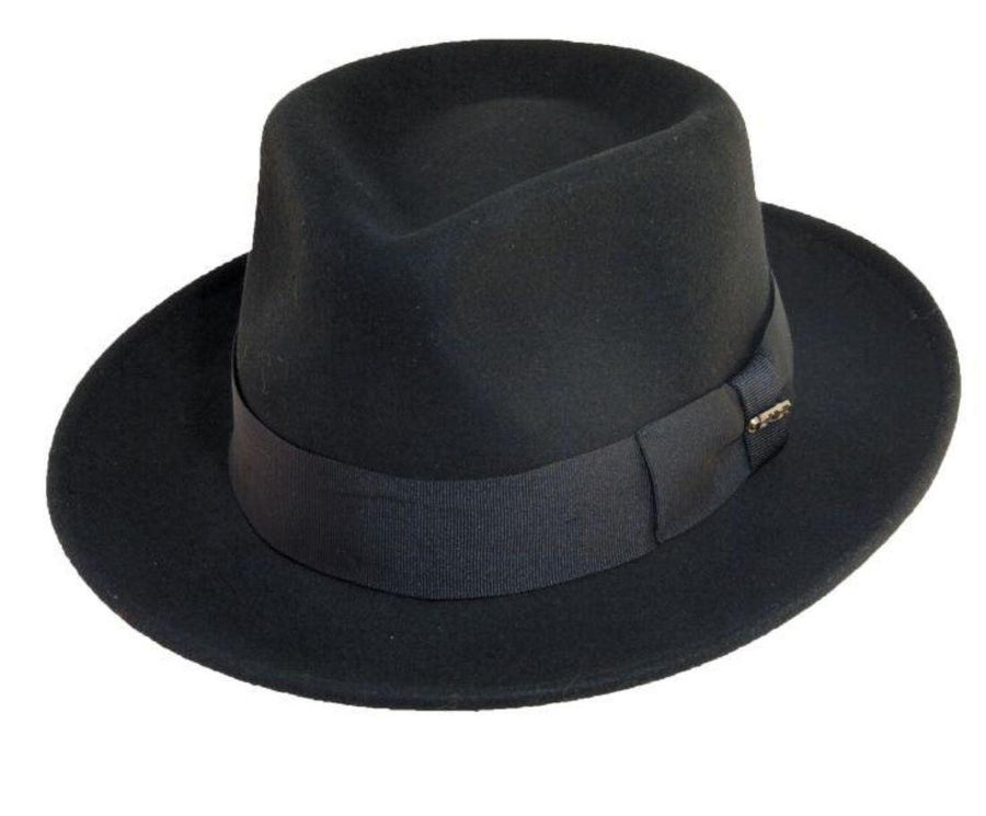 Bristol Wool Felt Fedora | Black Bristol Wool Felt Fedora | Black