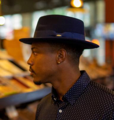 Bristol Wool Felt Fedora | Navy Bristol Wool Felt Fedora | Navy