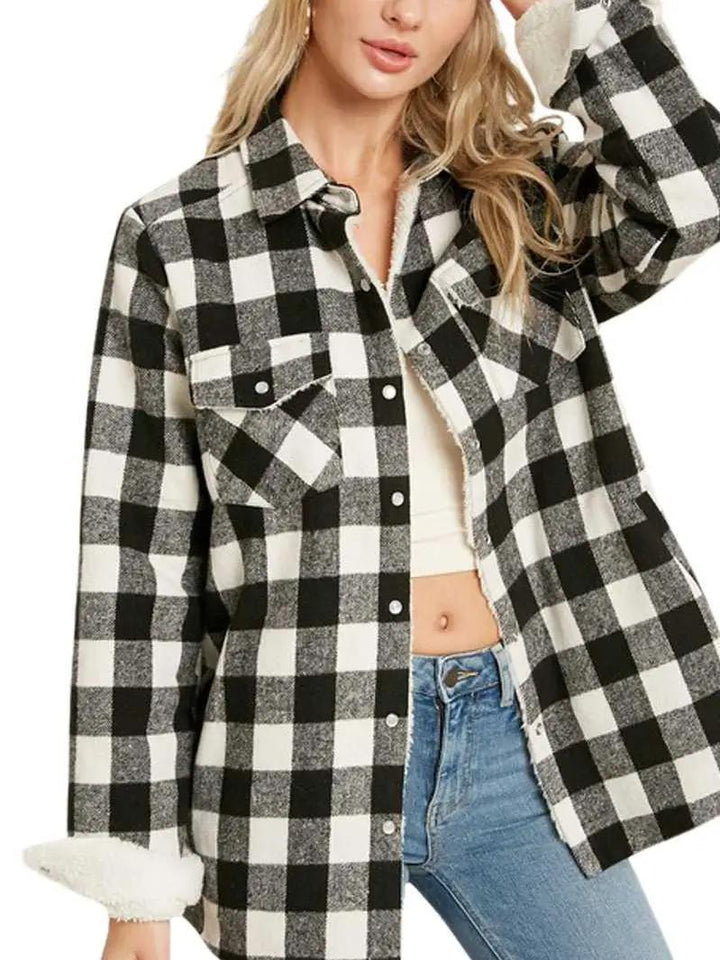 Buffalo Plaid Sherpa Lined Shacket