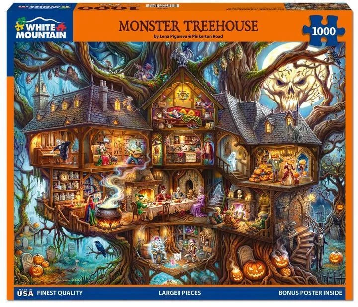 White Mountain Puzzle | Monster Treehouse (2269pz) - 1000 Piece Jigsaw Puzzle