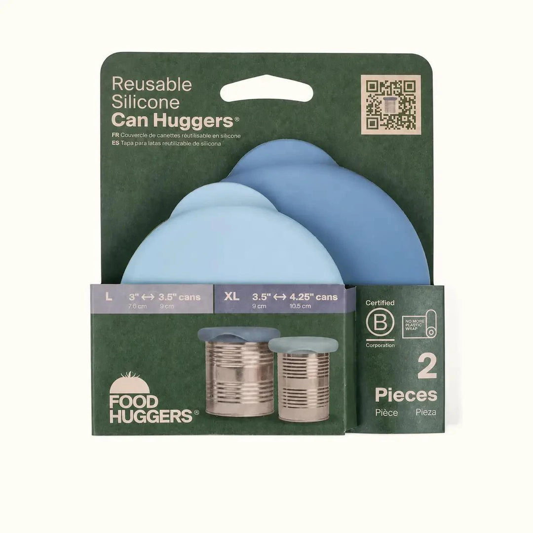 Food Huggers Silicone Food Saver Can Huggers Blue (Set of 2) Food Huggers Silicone Food Saver
