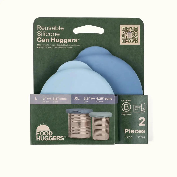 Food Huggers Silicone Food Saver Can Huggers Blue (Set of 2) Food Huggers Silicone Food Saver