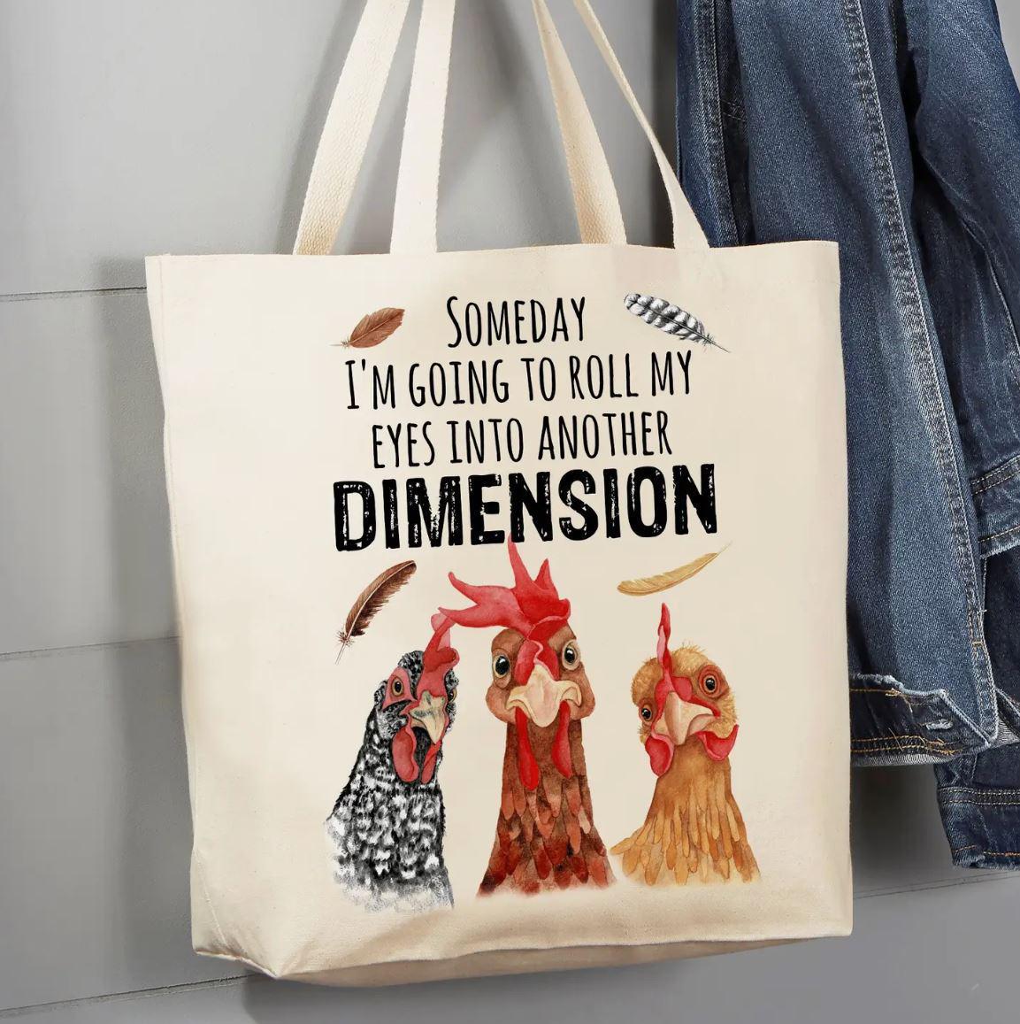 Canvas Tote Bag | Going To Roll My Eyes Into Another Dimension