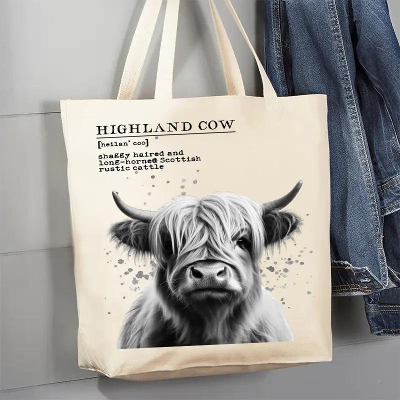 Canvas Tote Bag | Highland Cow Definition Canvas Tote Bag | Highland Cow Definition