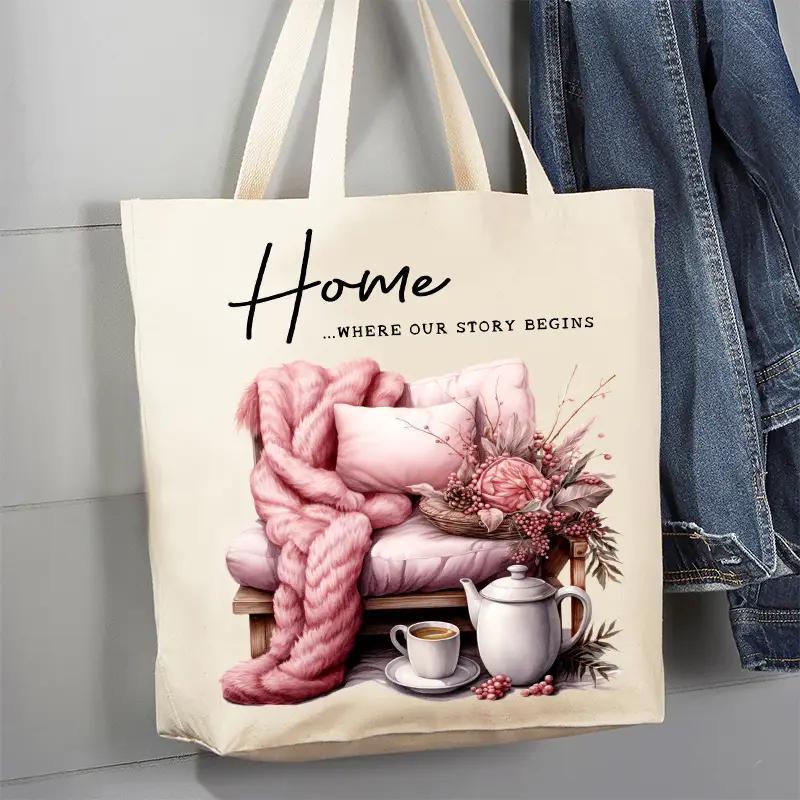 Canvas Tote Bag | Home Where Our Story Begins Canvas Tote Bag | Home Where Our Story Begins