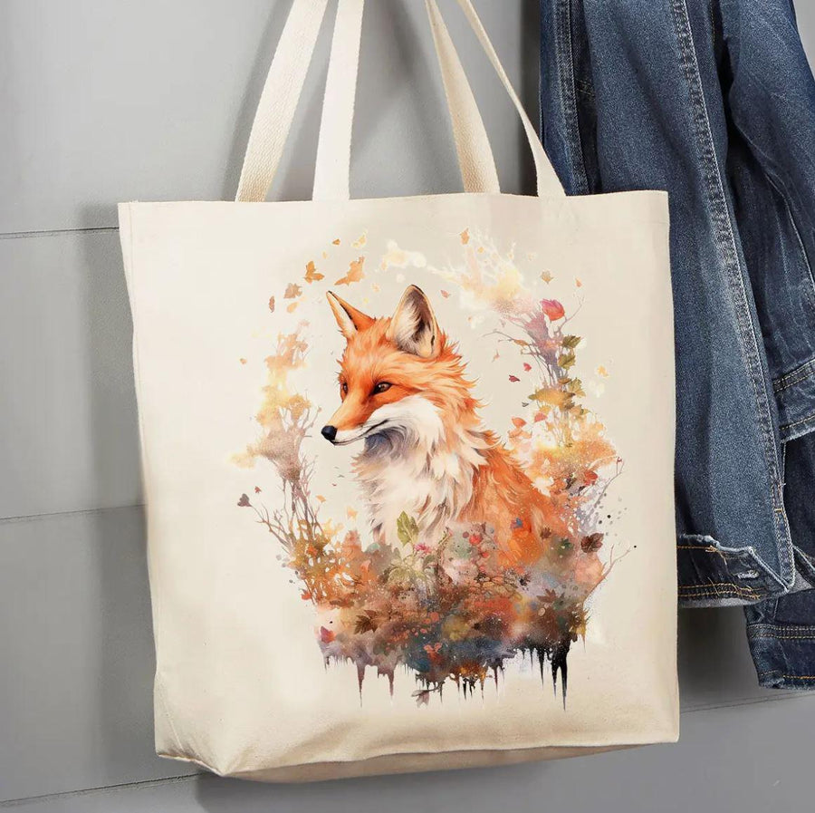 Canvas Tote Bag | Red Fox Animal Hunting