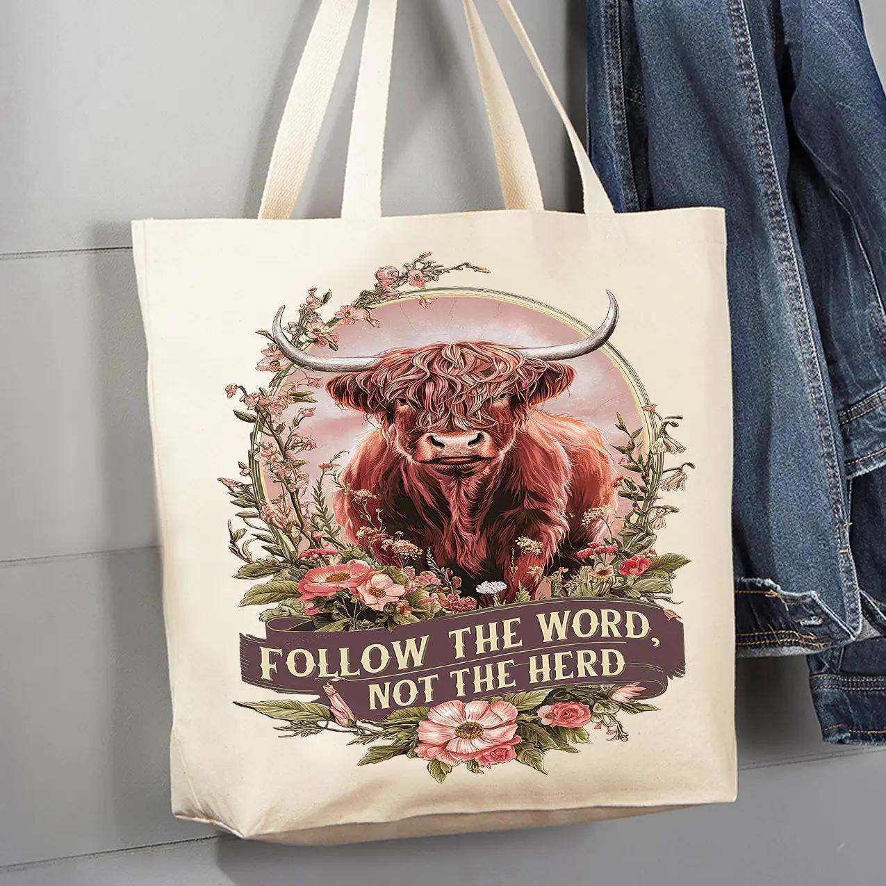 Canvas Tote Bag | The Word Not the Herd Canvas Tote Bag | The Word Not the Herd