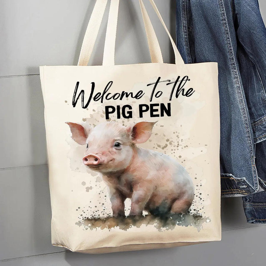 Canvas Tote Bag | Welcome To the Pig Pen Canvas Tote Bag | Welcome To the Pig Pen