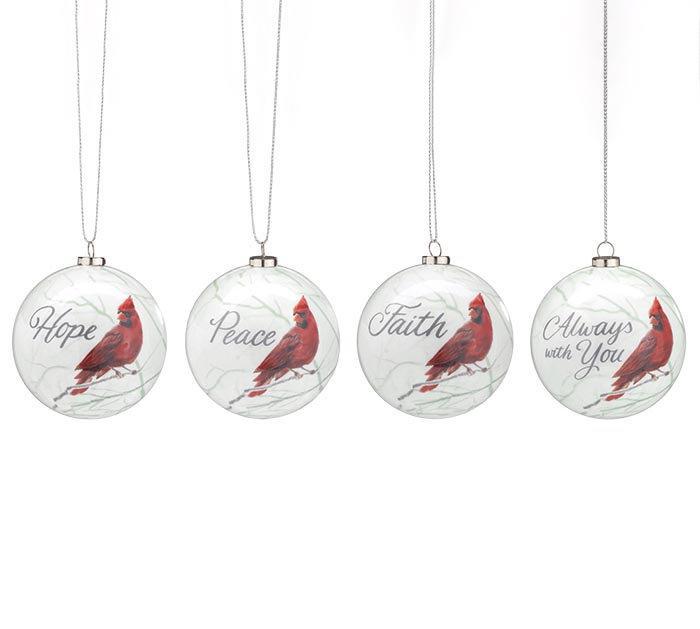 Cardinal on Branch Ornaments Cardinal on Branch Ornaments