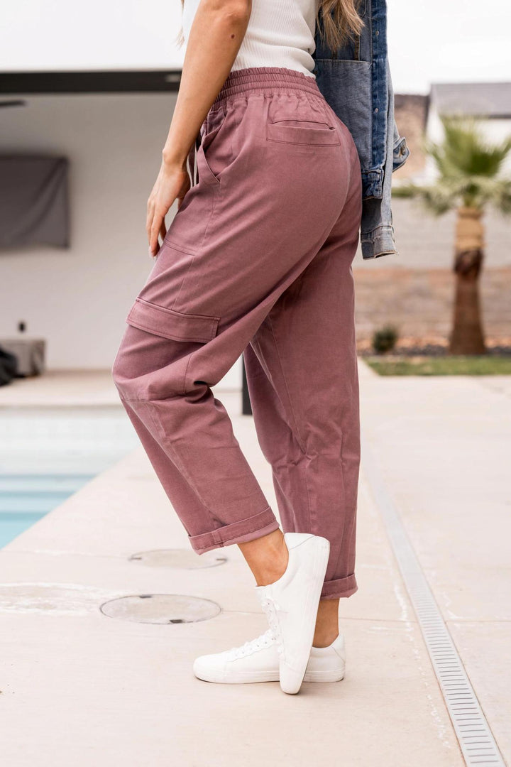 Cargo Crop Pant - Mauve