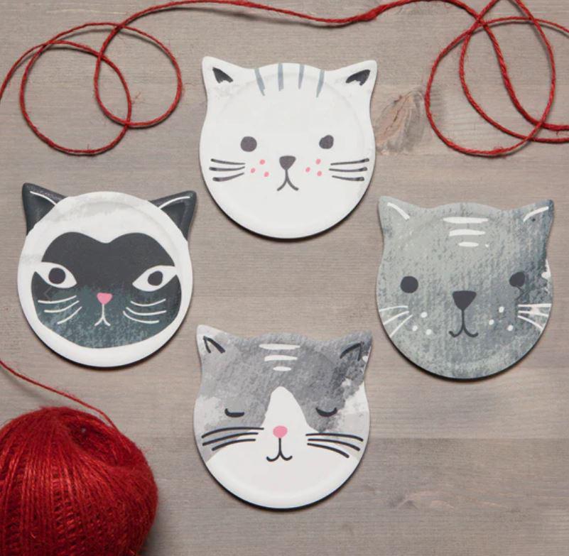 Cat Coaster Set Meow