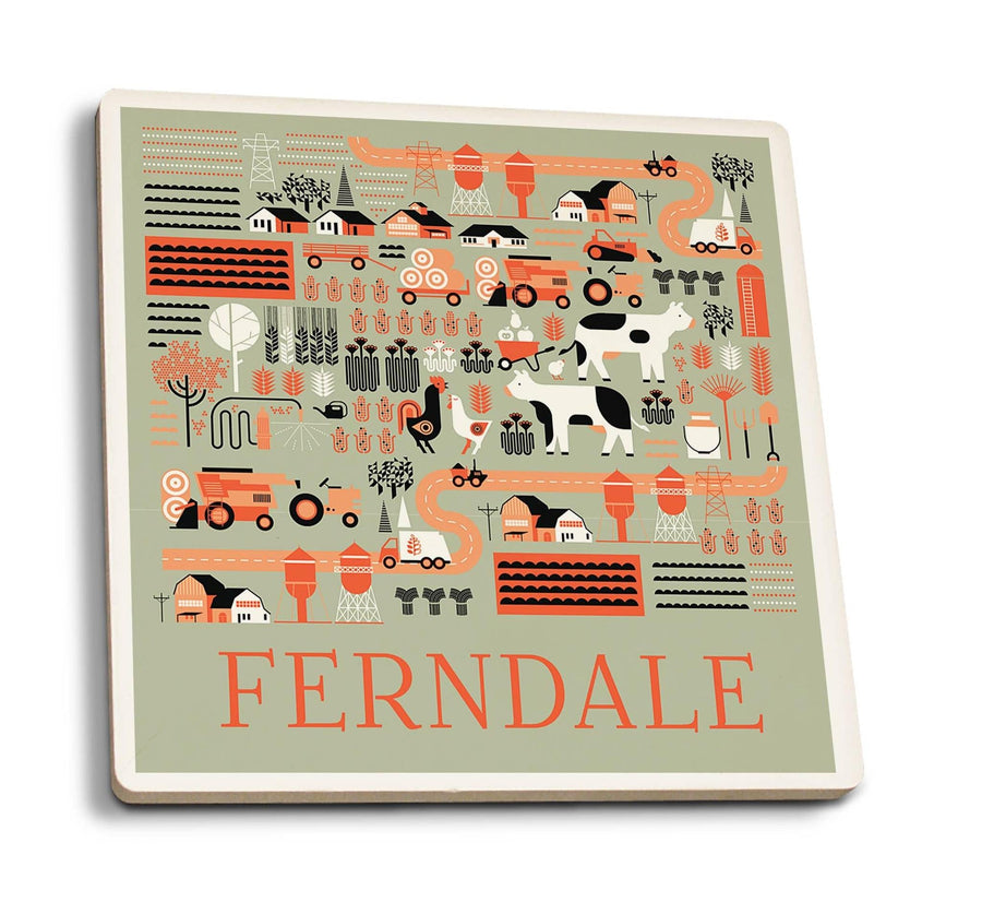 Ceramic Coaster | Ferndale California Farms Ceramic Coaster | Ferndale California Farms