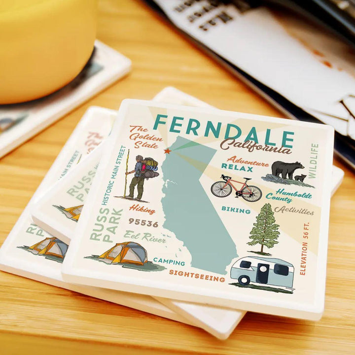 Ceramic Coaster | Ferndale California Icons Ceramic Coaster | Ferndale California Icons